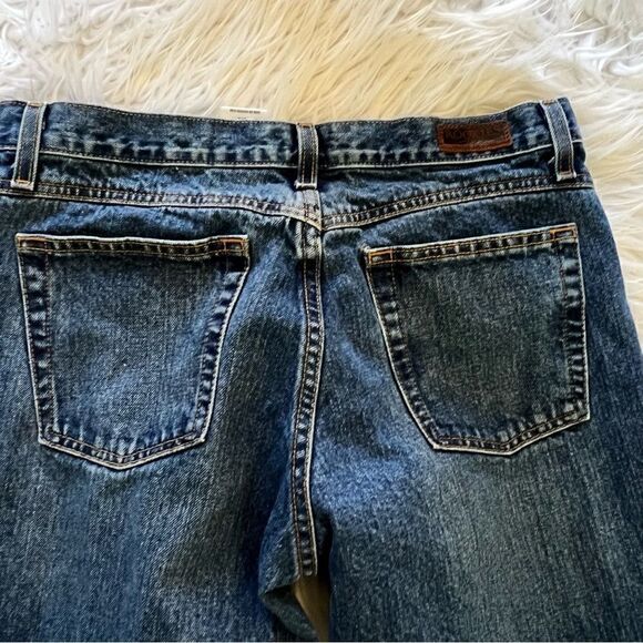 Rockies Jeans Relaxed Women’s Size 12x35 Dark Wash Western Rodeo Raw Hem - Picture 8 of 9